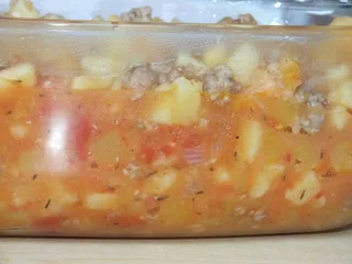 Zapiekanka ziemniaczana z dynią i mielonym mięsem - 17
