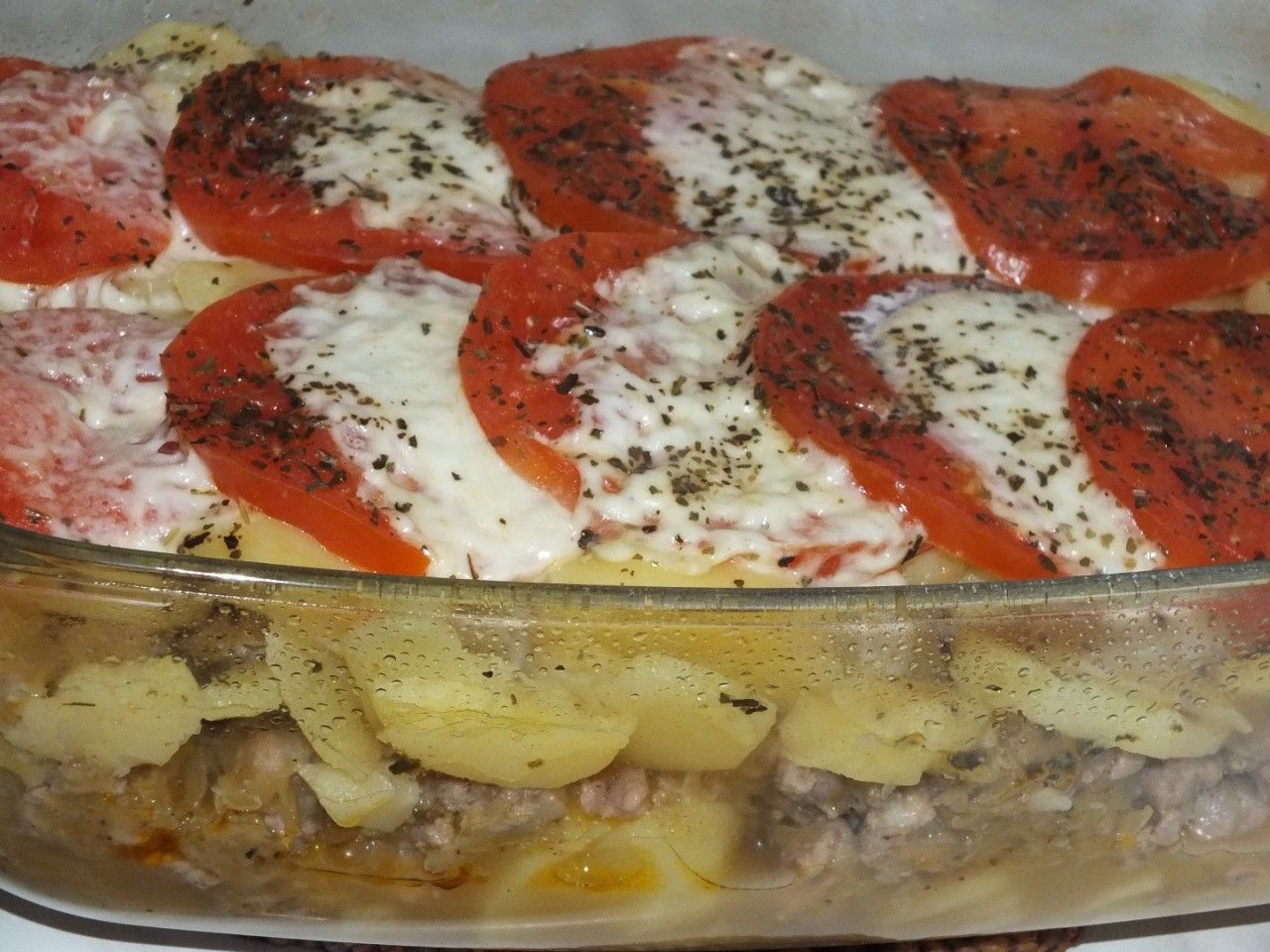 Jesienna zapiekanka z mielonym mięsem i mozzarellą
