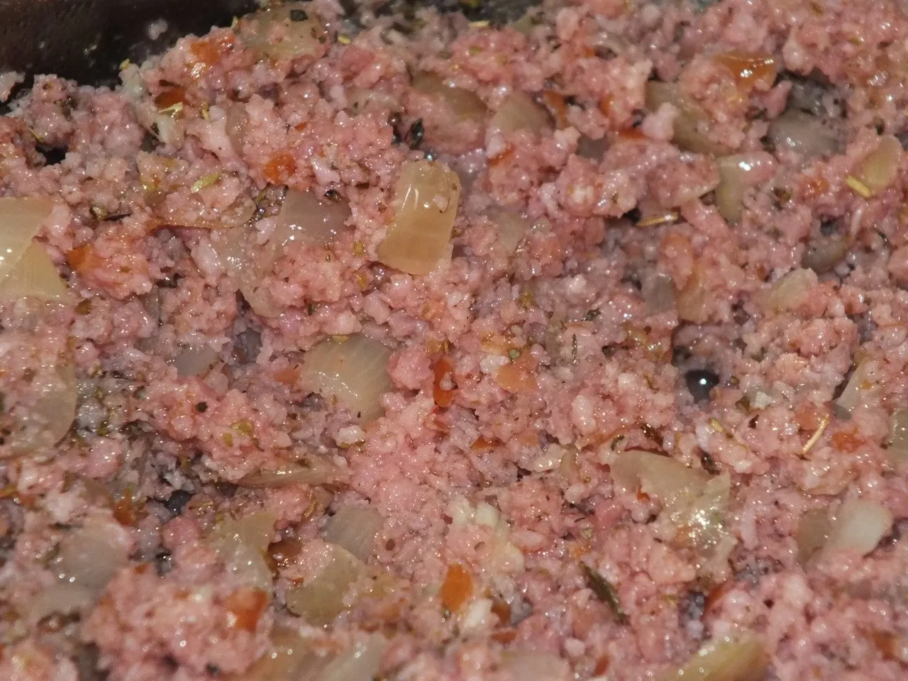Zapiekanka ziemniaczano-dyniowa z mieloną kiełbasą