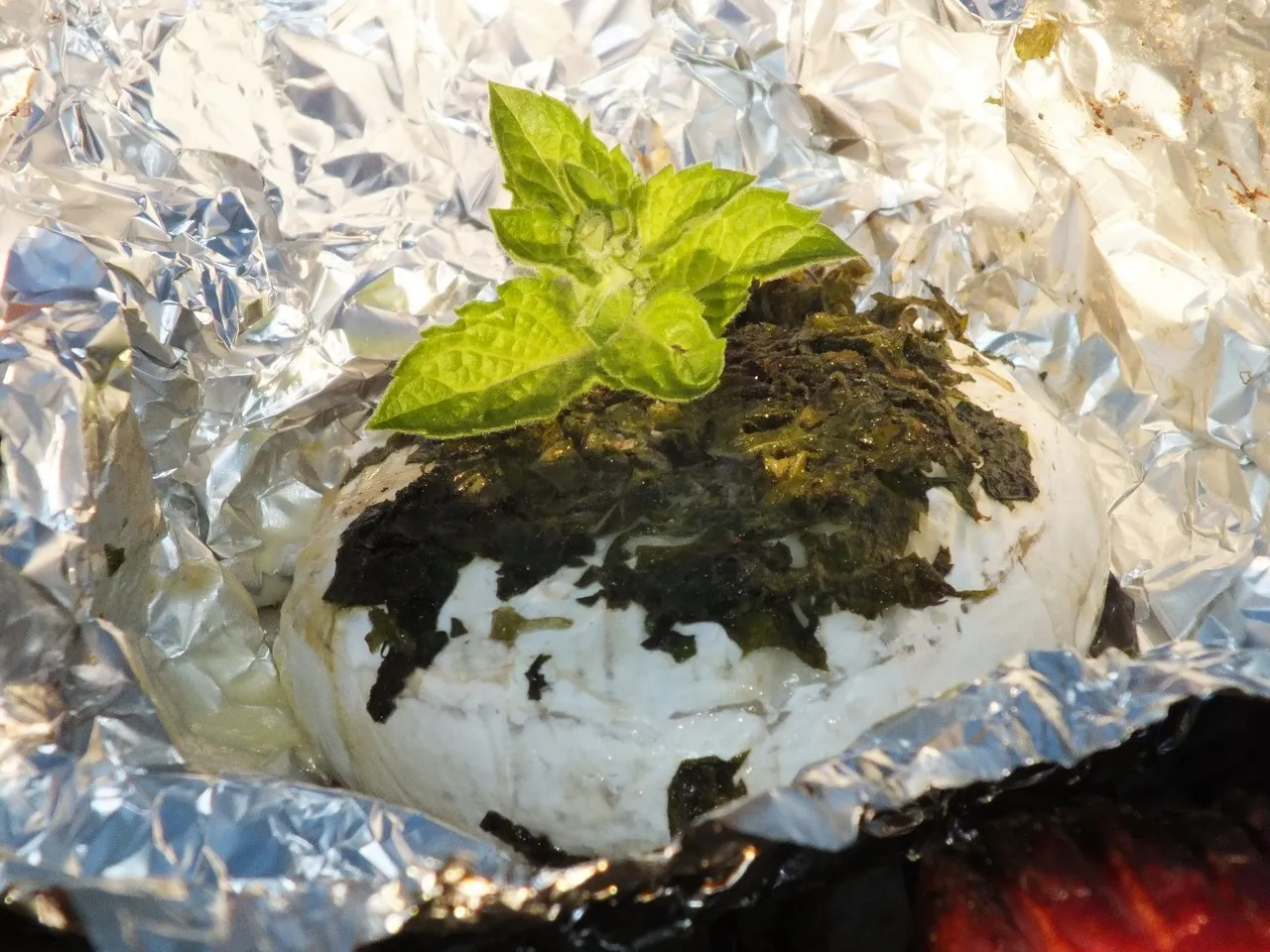 Miętowy camembert z grilla