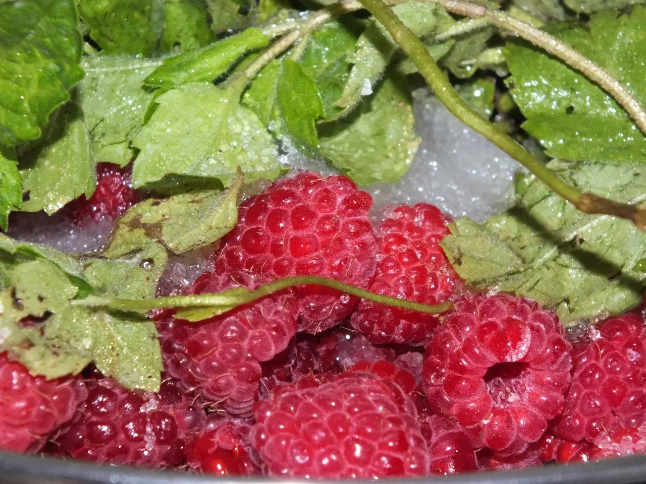 Malinowy syrop z nutką mięty