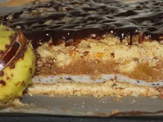 Kruche ciasto z masą jabłkowo-dyniową i słonecznikiem - 2