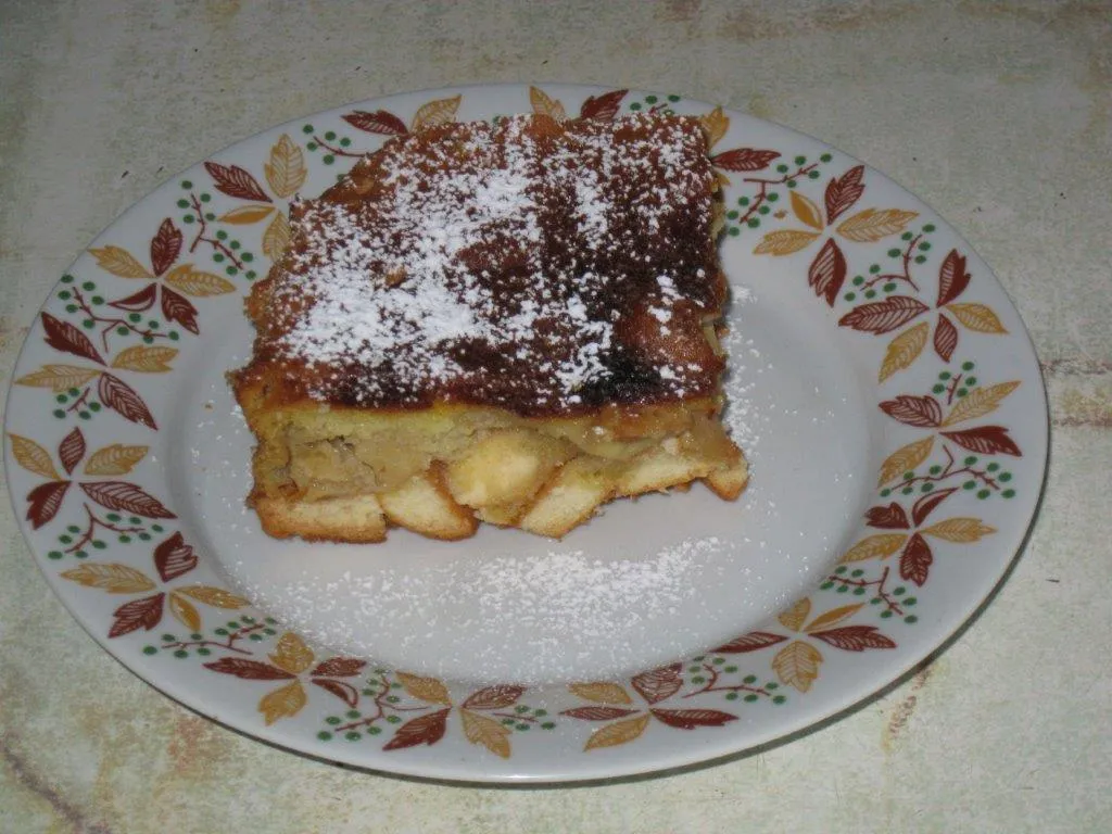 Jabłka pieczone pod biszkoptem