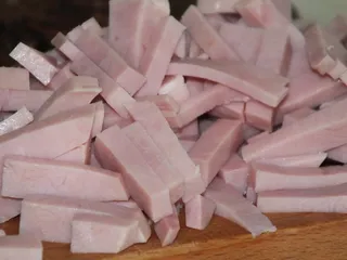 Zapiekanka makaronowa z patisonem, szynką i pieczarkami - 11