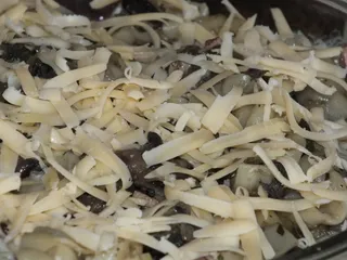 Zapiekanka makaronowa z patisonem, szynką i pieczarkami - 24