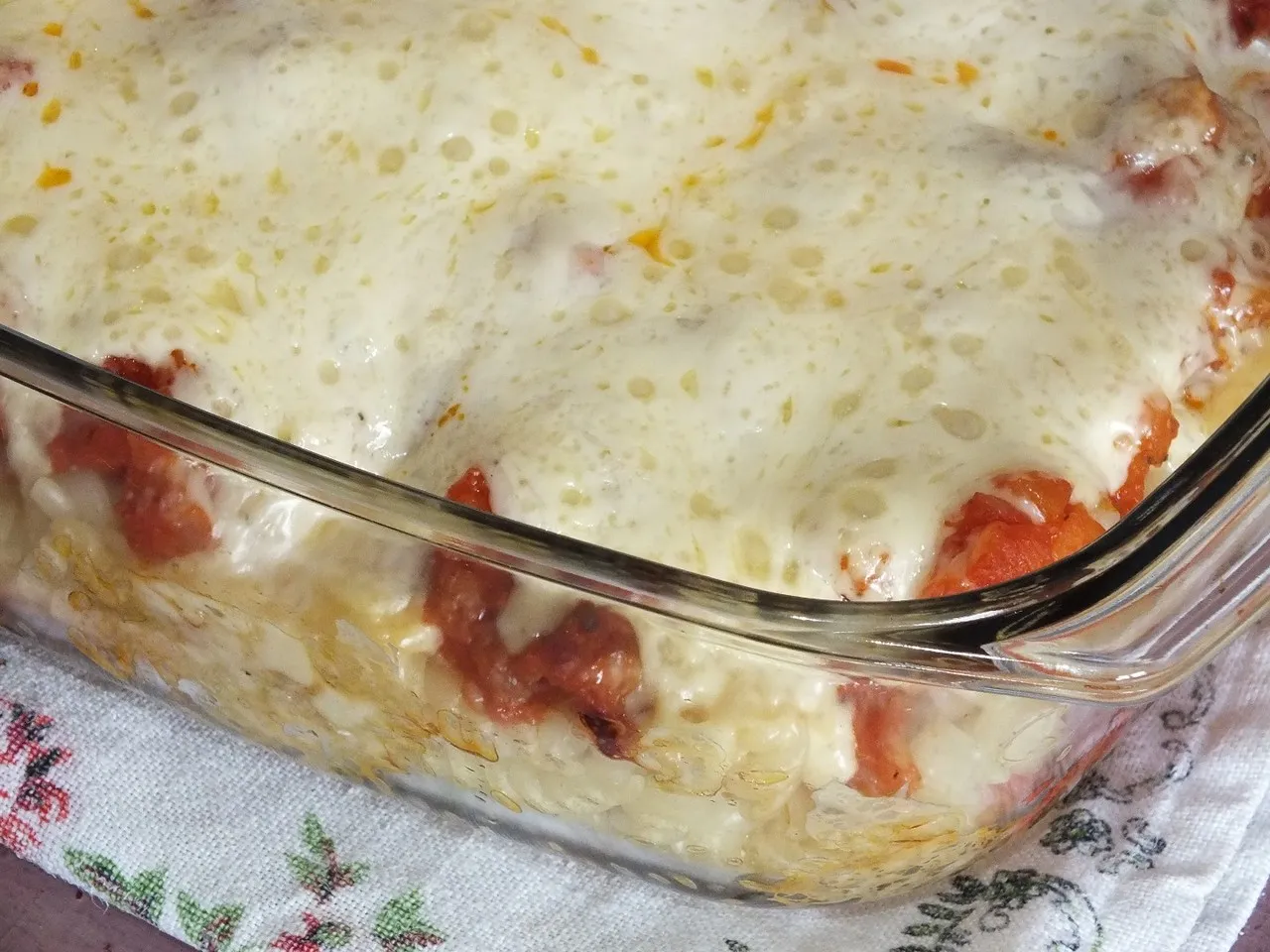 Zapiekanka makaronowa z mielonym mięsem i dynią