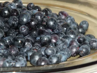 Żółte drożdżowe ciasto z jagodami i rabarbarem - 7