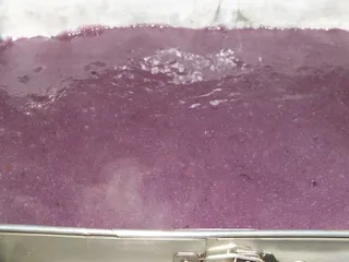 Ciasto z budyniowo-jagodową masą i delikatną pianką - 8