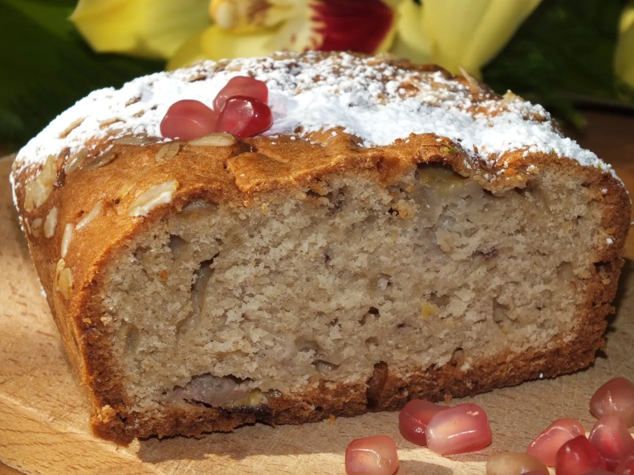 Babka żytnio-owsiana z bananami