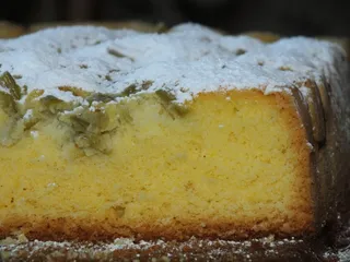 Ciasto kukurydziane z rabarbarem - 2