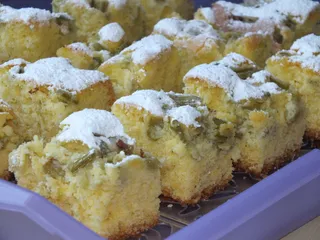 Ciasto kukurydziane z rabarbarem - 14