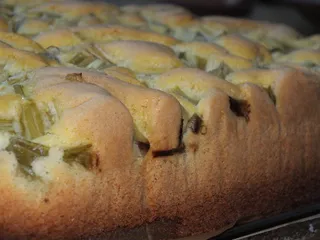 Ciasto kukurydziane z rabarbarem - 10