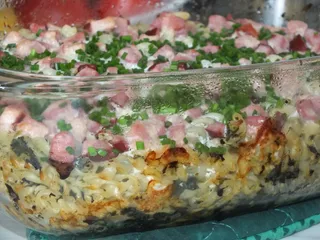 Zapiekanka makaronowo-szpinakowa z wędzonym boczkiem - 3