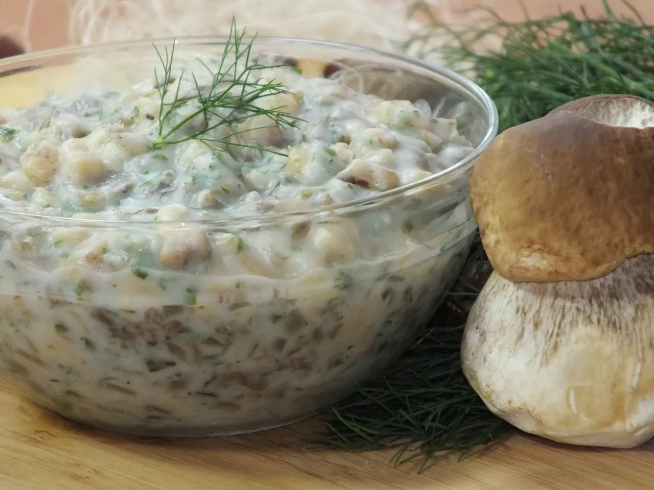 Smalec z grzybami leśnymi