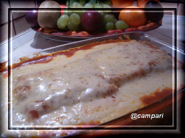 Cannelloni z mięsem i pieczarkami