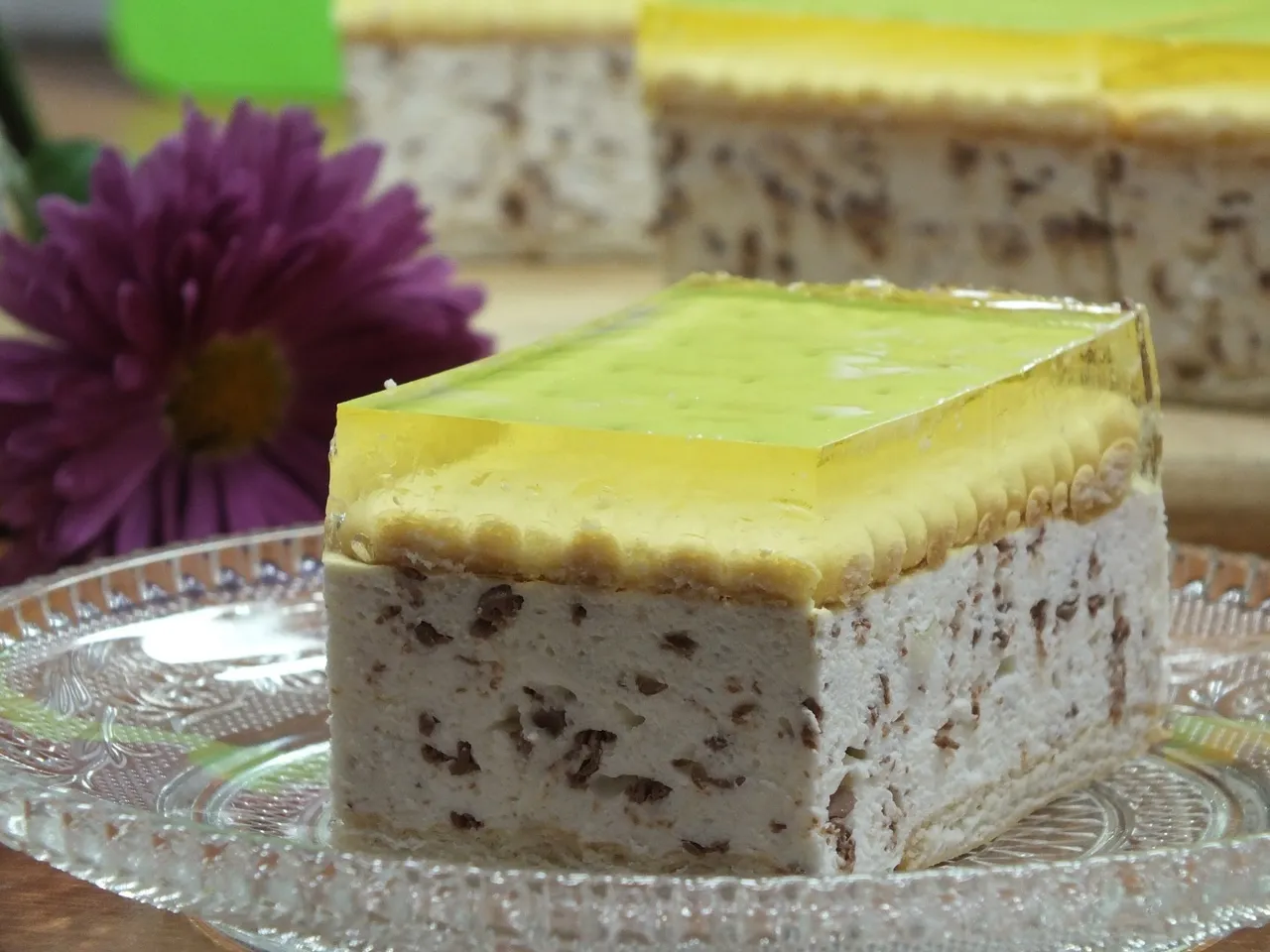 Stracciatella z galaretką bez pieczenia