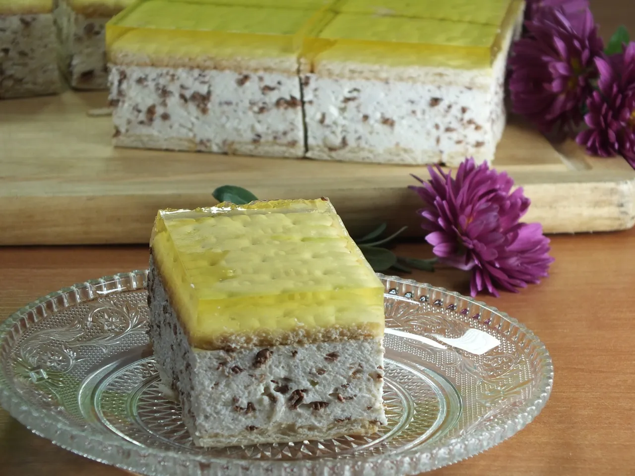 Stracciatella z galaretką bez pieczenia