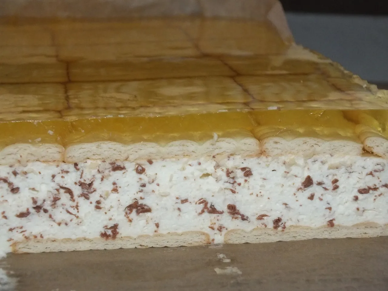 Stracciatella z galaretką bez pieczenia