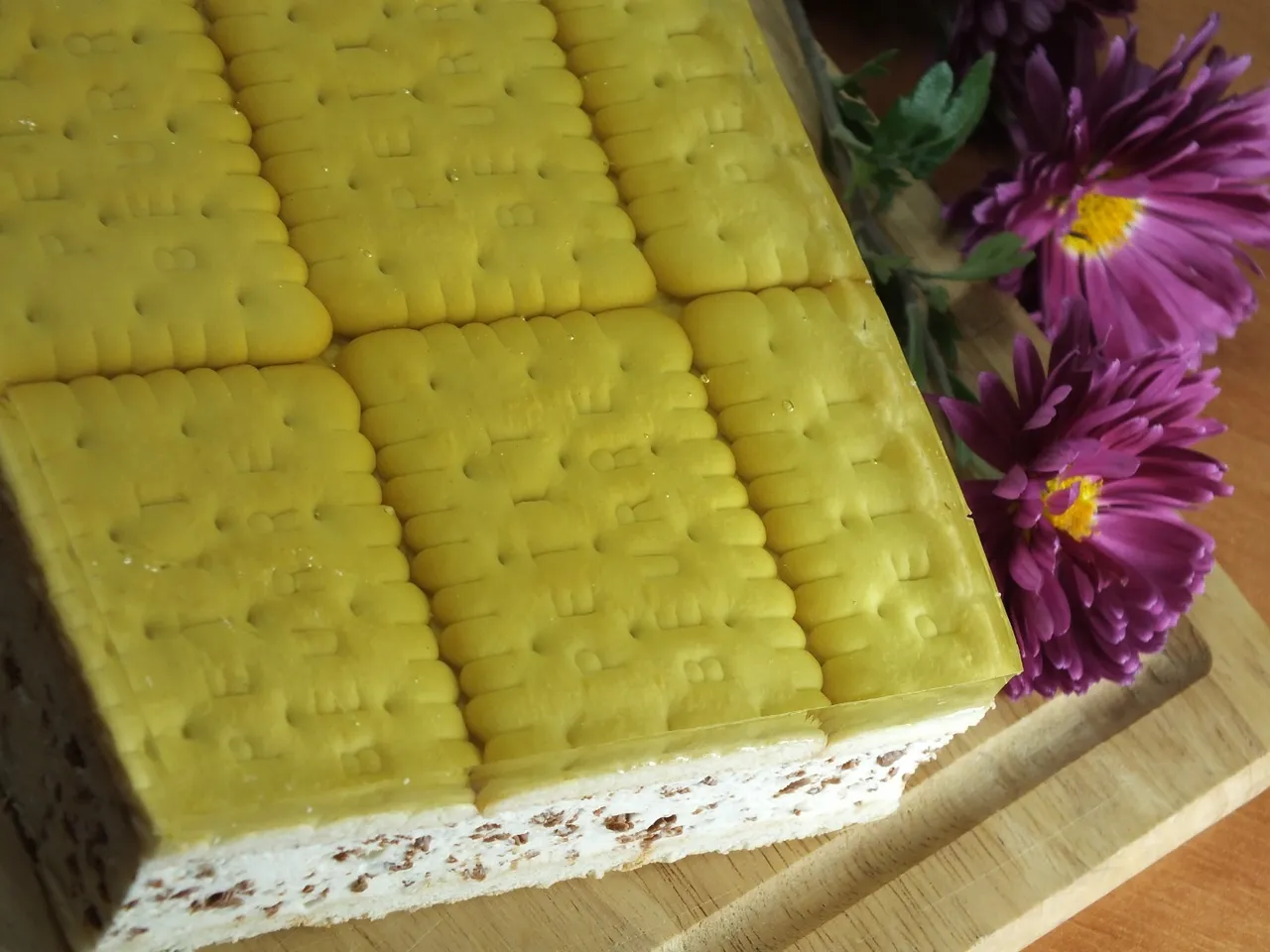 Stracciatella z galaretką bez pieczenia