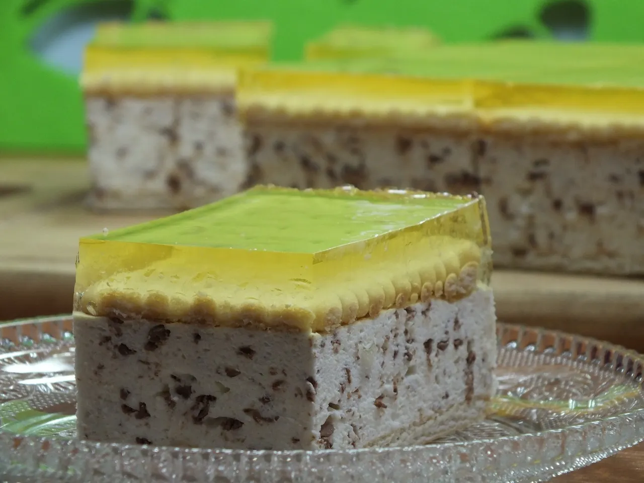 Stracciatella z galaretką bez pieczenia