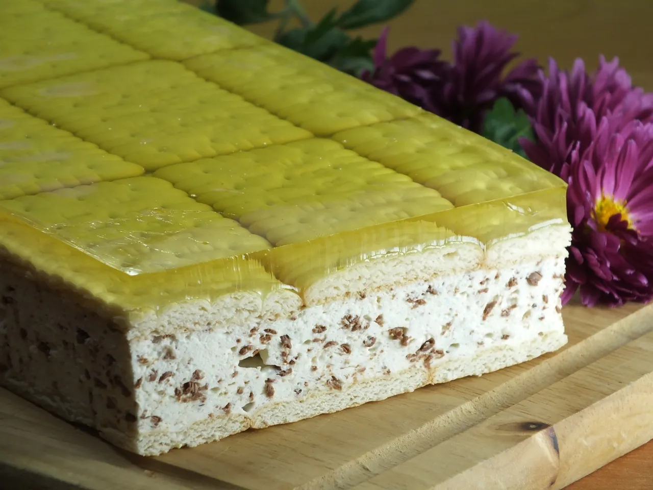 Stracciatella z galaretką bez pieczenia